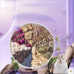 Liver Qi Relief Sachet with 11 Natural Herbs, Rose & Lavender Blend for Stress Relief and Emotional Balance